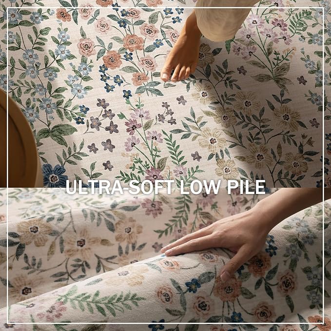 Washable Area Rug for Living Room: 9x12 Area Rugs for Bedroom Vintage Stain - Image 5