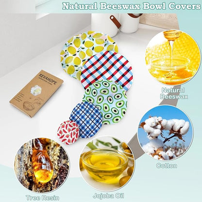 5-Size Reusable Beeswax Bowl Covers - Image 3