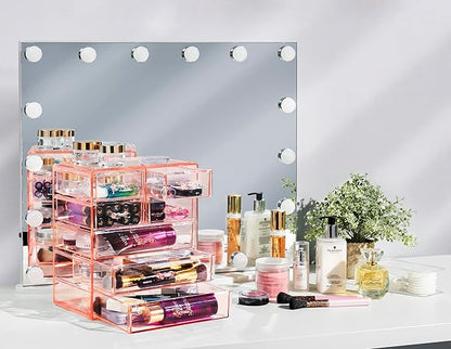 Sorbus Acrylic Makeup Organizer Set, 7-Drawer Vanity & Countertop Cosmetic - Image 2