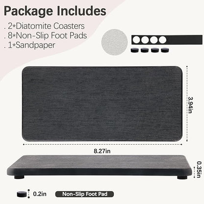 NiuYichee 2 Pcs Water Absorbing Stone Trays, Kitchen/Bathroom Sink Soap Dish - Image 3