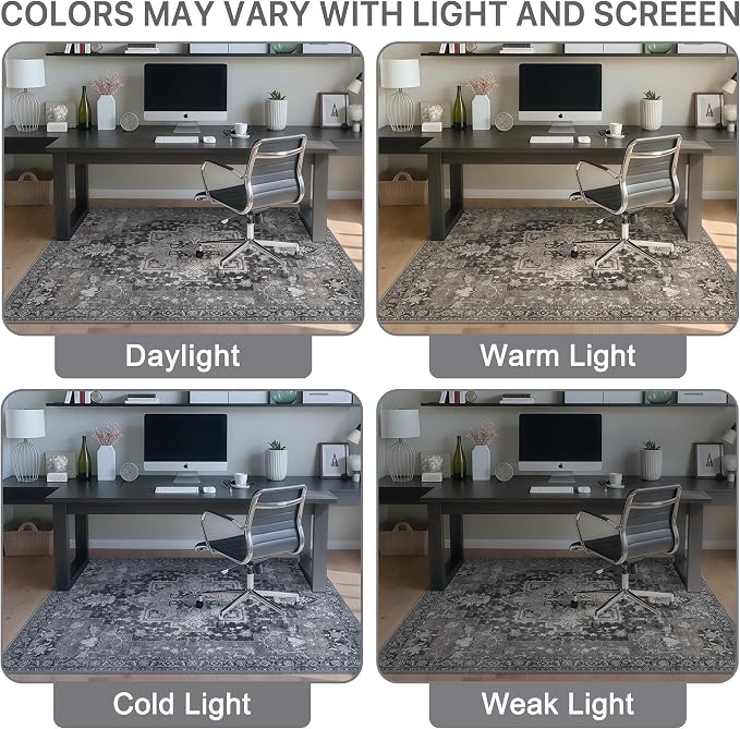 48"x72" Office Chair Mat for Hardwood Tile Floor, Under Desk Carpet Protector - Image 6