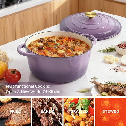 Miereirl 6 Quart Enameled Dutch Oven Pot - Image 4