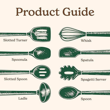Country Kitchen Non Stick Silicone Utensil Set - Image 3