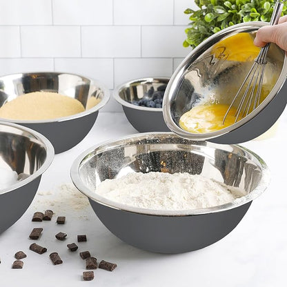 WHYSKO Meal Prep Stainless Steel Mixing Bowls Set, Refrigerator, and Kitchen - Image 6