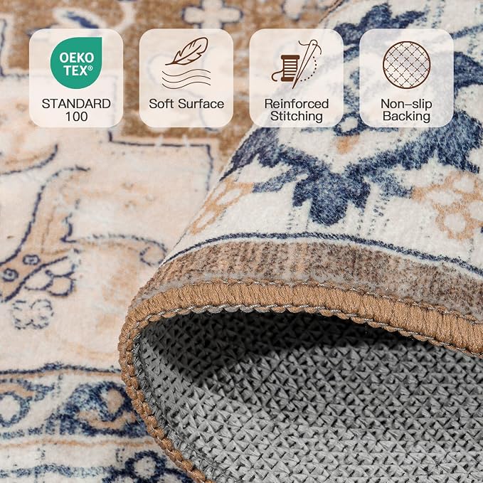 Lofus 4ft Area Rugs for Living Room, Washable Area Rug, Rugs for Bedroom - Image 6
