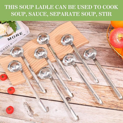 8 PCS Stainless Steel Ladle Soup Handle Ladle - Image 3