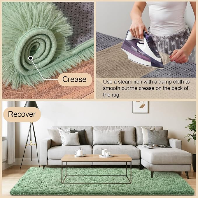 Mugorn Area Rugs 9x12 Living Room, Soft Carpet Shag Kids Room Rug, Non-Slip - Image 3