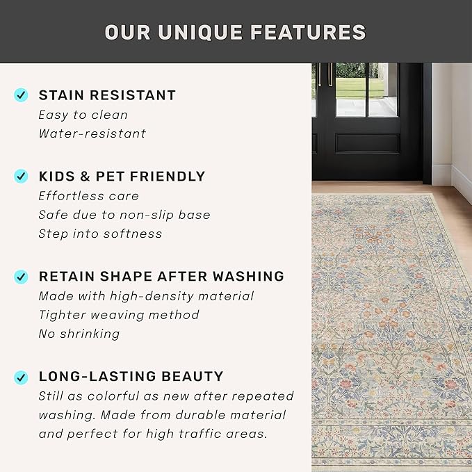 Washable Bathroom Rug 2x4 Non Slip - Image 6
