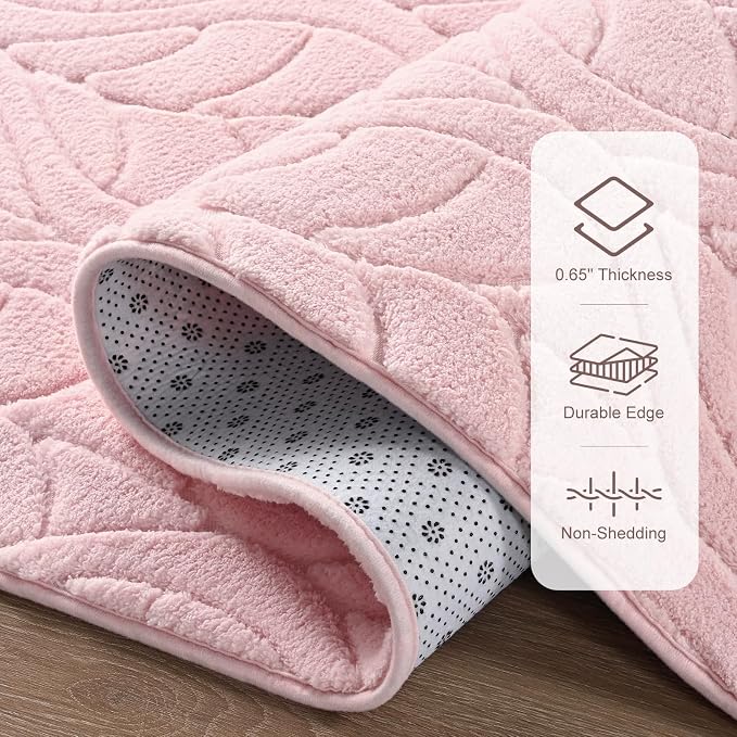 Macgace 4x6 Pink Area Rug, Soft Shag Carpet, Washable Bedroom Nursery Rugs - Image 6
