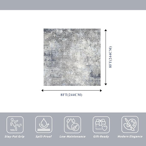 8x8 ft Square Living Room Rug - Image 2