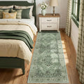 RELEANY Area Rugs Runner 2'x5' Washable Non-Slip, Floral Vintage Distress by RELEANY