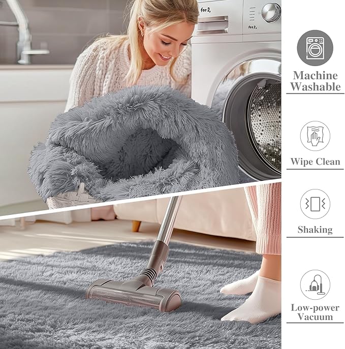 OLANLY 5x6 Area Rugs for Living Room Bedroom, Machine Washable Soft Fluffy - Image 2