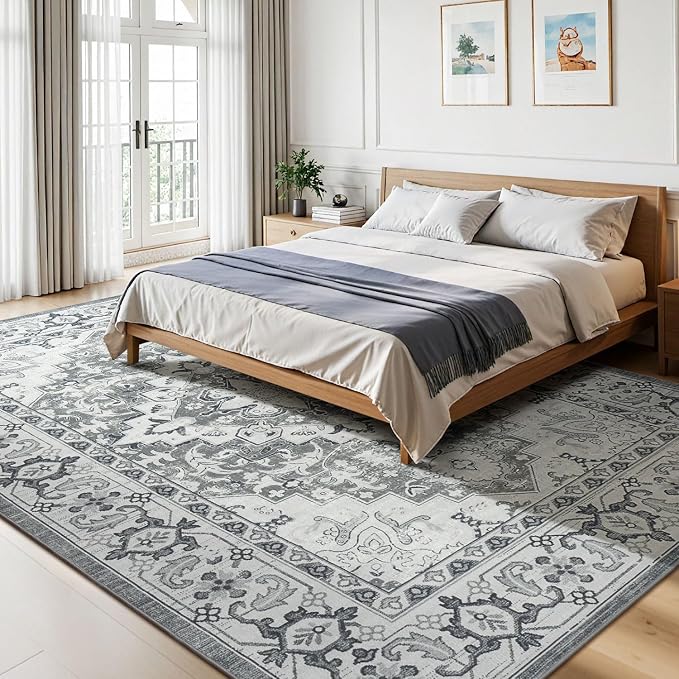 Lessymo Area Rugs 9x12 Living Room- Large Area Rug Machine Washable Area Rug - Image 2