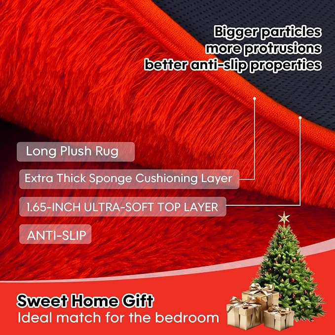 6x9 Rugs for Living Room, Rugs for Bedroom, Plush Fluffy Carpet, Non-Slip - Image 7