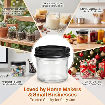 QAPPDA 4oz Glass Jars With Lids And Bands, Small Mason Jars, Mini Canning Jars - Image 5