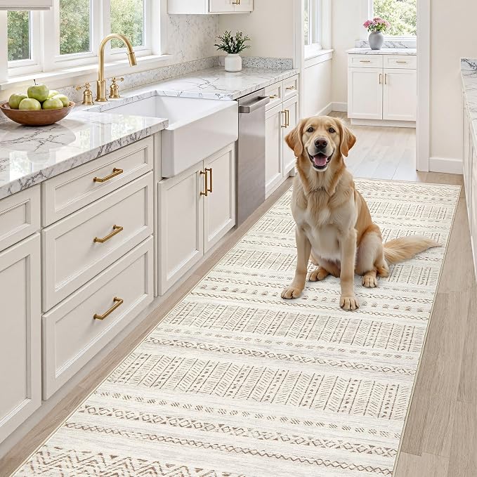 cotiled Hallway 3x10 Runner Rugs: Washable Boho Rugs - Image 5