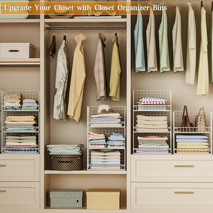 Yociyoga Closet Organizers and Storage Basket- 3-Tier Stackable Storage Bins - Image 9