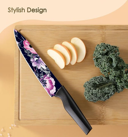 Astercook Knife Set, 12-Piece Flower Kitchen Knives Sets - Image 4