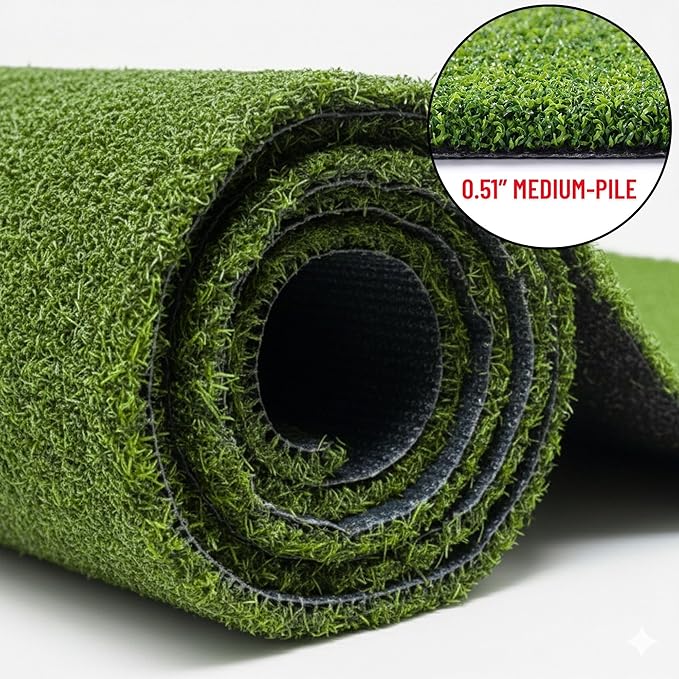 Ottomanson Artificial Grass Runner Rug Pro 31" x 8', Indoor Outdoor Fake Grass - Image 2
