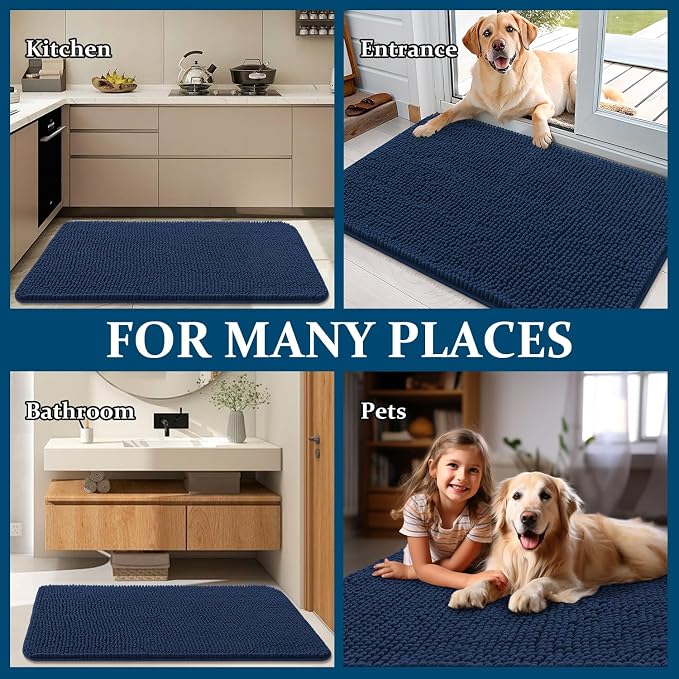 OLANLY Dog Door Mat for Muddy Paws 70x32, Absorbs Moisture and Dirt, Absorbent - Image 8