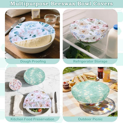 5-Size Reusable Beeswax Bowl Covers - Image 5