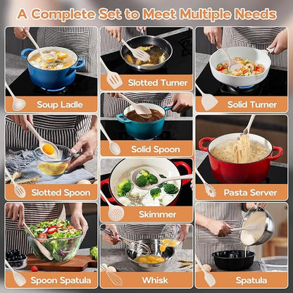 Onader Silicone Cooking Utensils Set of 10, Kitchen Utensils - Image 7
