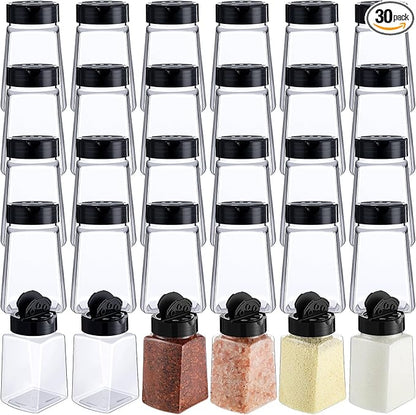 Mimorou 30 Pack Plastic Spice Jars by Mimorou