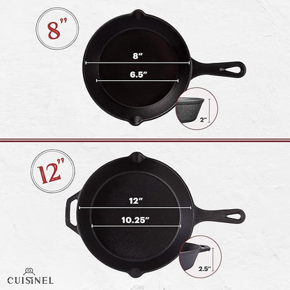 Cuisinel Cast Iron Skillet Set - Image 4