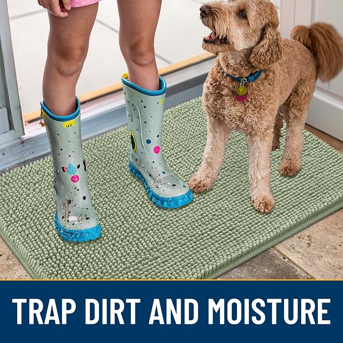 Smiry Dog Door Mat for Muddy Paws 70x24, Absorbent Dirt Trapper, Non-Slip - Image 3