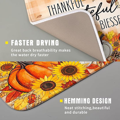 Giwawa Autumn Pumpkins Dish Drying Mat - Image 3