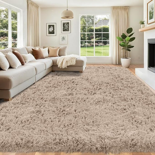 8x10 Area Rug for Living Room: Ultra Soft Fluffy Rug Modern Large Thicked Shag by Oriannal
