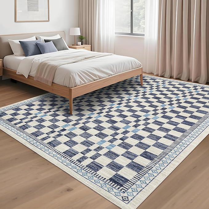 GarveeHome Area Rug 9x12 for Dorm Home Machine Washable Non-Slip Low Pile Rugs - Image 3