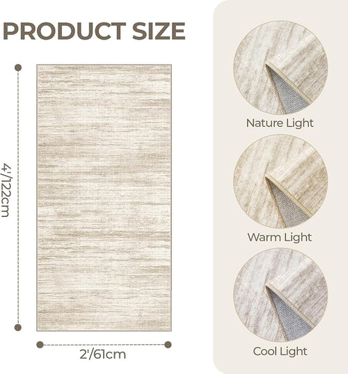 2x4 Washable Rug Runner for Bathroom, Soft Entryway Rug for Laundry Room - Image 2