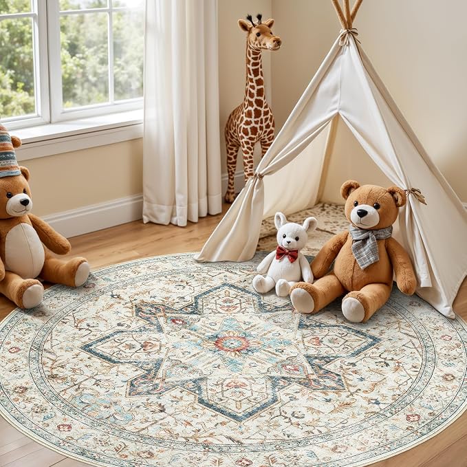 Tortania 10' Round Area Rug Living Room Rugs - Image 5