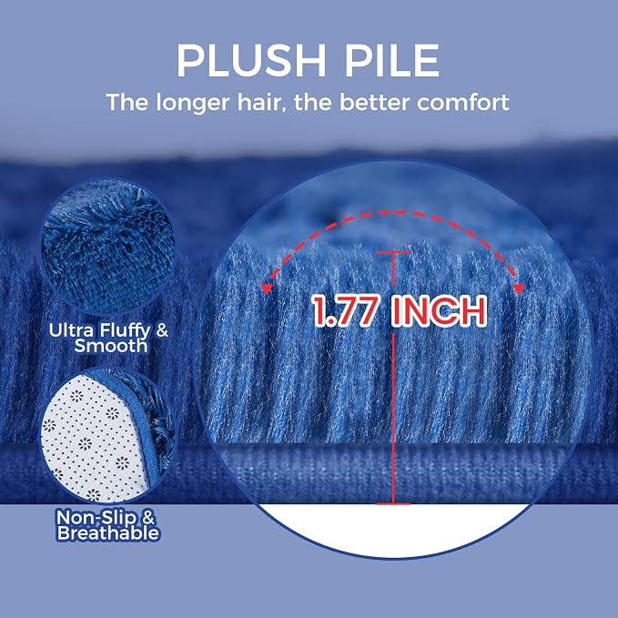 Ultra Soft Rug for Living Room, 6X9 Fluffy Shag Area Rug for Bedroom, Modern - Image 5
