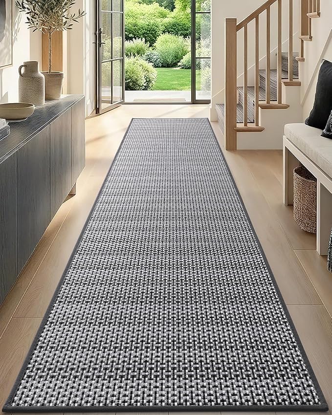 DEXI Hallway Runner Rug 2'4"x12', Non Slip Rubber Backed Runners Carpet by DEXI