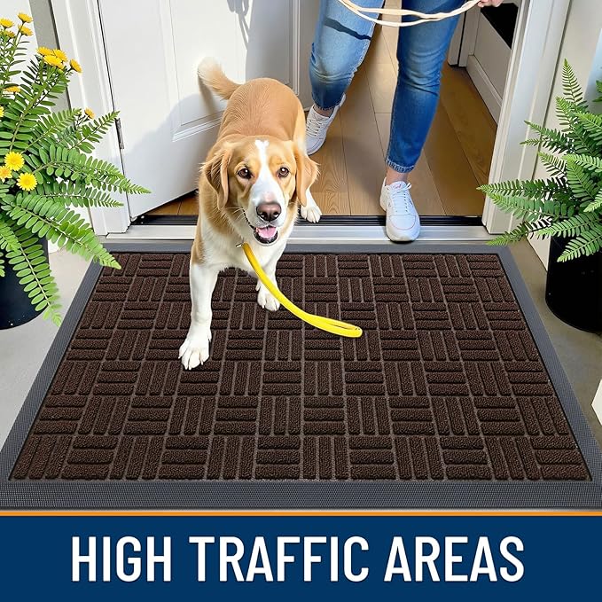 OLANLY Front Door Mat Outside Entrance 71x23, Heavy Duty Sturdy Natural Rubber - Image 6