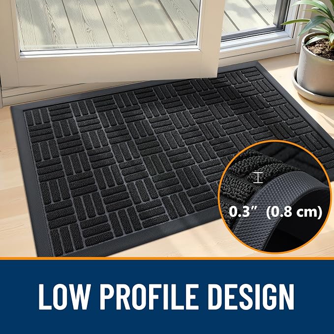 OLANLY Front Door Mat Outside Entrance 71x23, Heavy Duty Sturdy Natural Rubber - Image 5