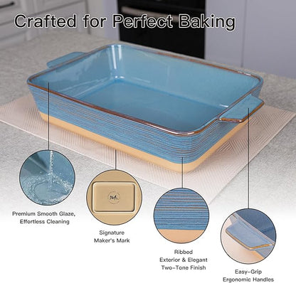 Dafuceramic Casserole Dish for Oven, 4.2 QT Baking Dish, 9x13 Large Porcelain - Image 5