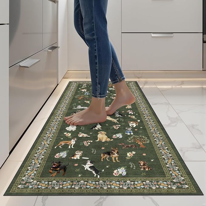 Dog Rug Runner for Entryway, 2x4 Washable Kitchen Mat Ultra-Thin Soft, Non-Slip - Image 3