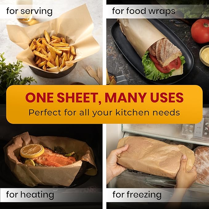 125 Pcs 9x13 Inch Parchment Paper Sheets by Baker's Signature | Parchment - Image 5