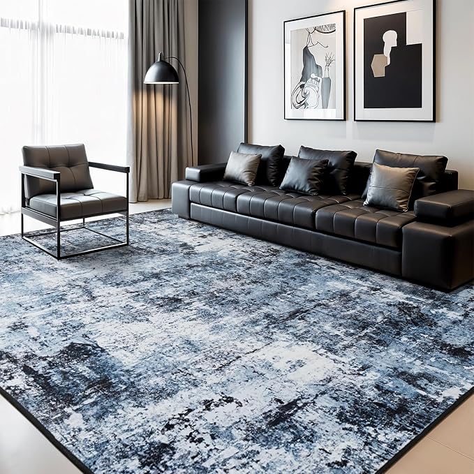 Rugflix 8x12 Area Rugs for Living Room, Washable Large Rug Stain-Resistant Low - Image 9