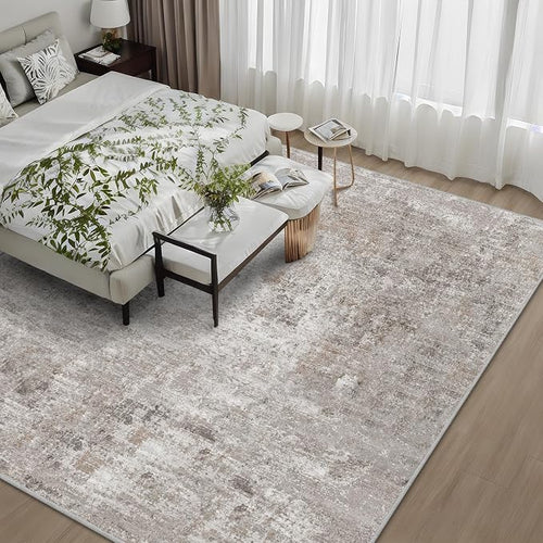 10x10 ft Square Living Room Rug – Washable Modern Abstract Area Rug - Image 2