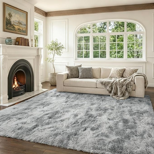 9x12 Ft Extra Large Shag Rugs for Living Room, Tie Dyed Ultra Soft Fluffy Furry by Cuzwlovita