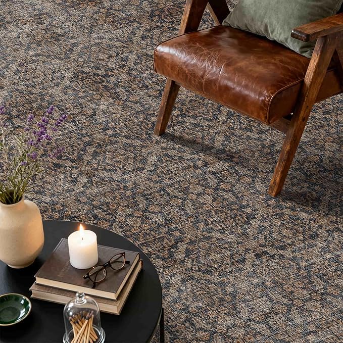 Latte&Fog 6x9 Area Rugs for Living Room, Large Vintage Taupe Brown Washable Rug - Image 6