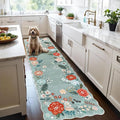 Green Runner Rug, 3x10 Washable Rug Runners by Homcomoda