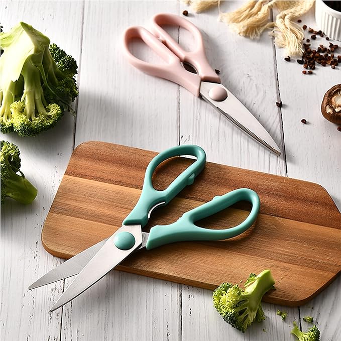 Light Green Kitchen Shears, Rkqoa Kitchen Scissors Heavy Duty Cooking Scissors - Image 3