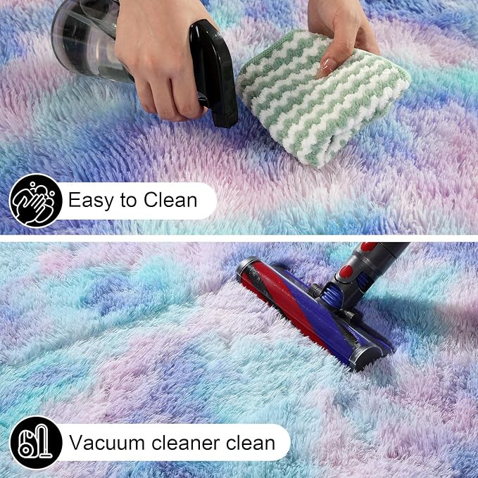 2x3 Rugs for Bedroom, Fluffy Area Rugs for Living Room, Small Fuzzy Shag Soft - Image 4