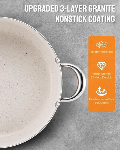 BEZIA 6 Quart Nonstick Stock Pot - Image 4