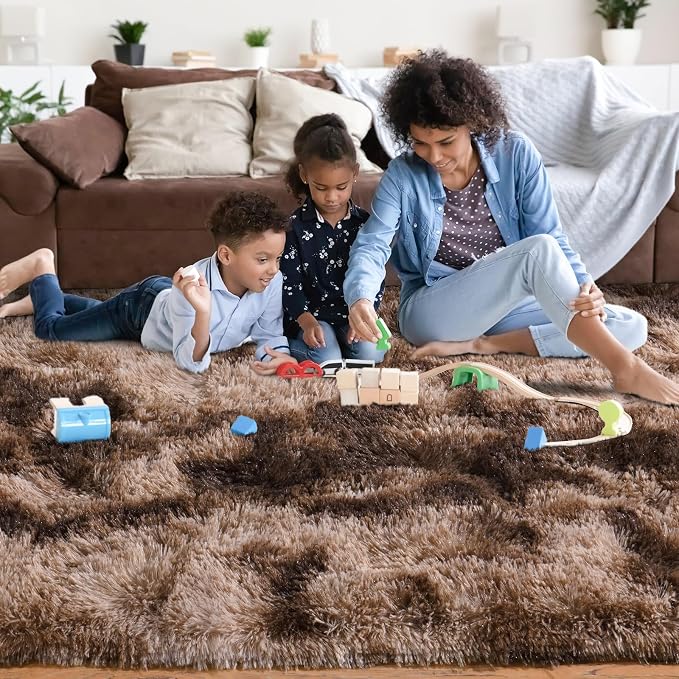 5x7 Fluffy Fuzzy Area Rug for Living Room Bedroom, Ultra Soft Rugs for Living - Image 7